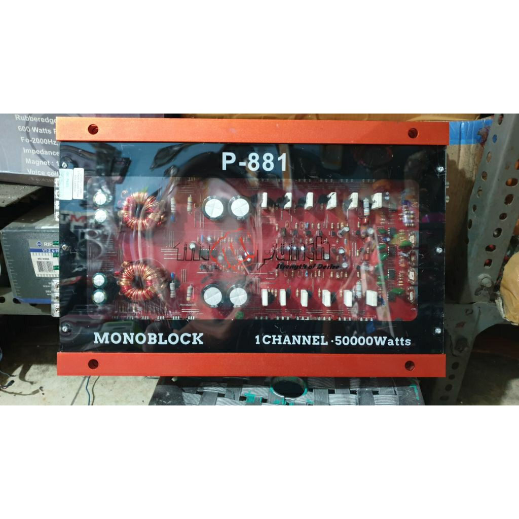 power amplifier mobil monoblock the punch p881 second bekas normal siap pakai