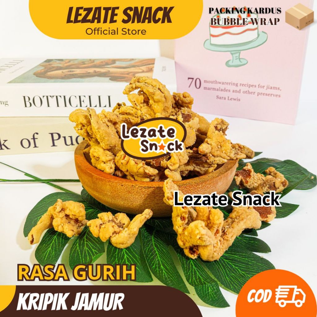 Kripik Jamur Tiram Crispy 500gr Kiloan Murah Enak Gurih / Keripik Jamur Crispy Kiloan Snack Grosir C
