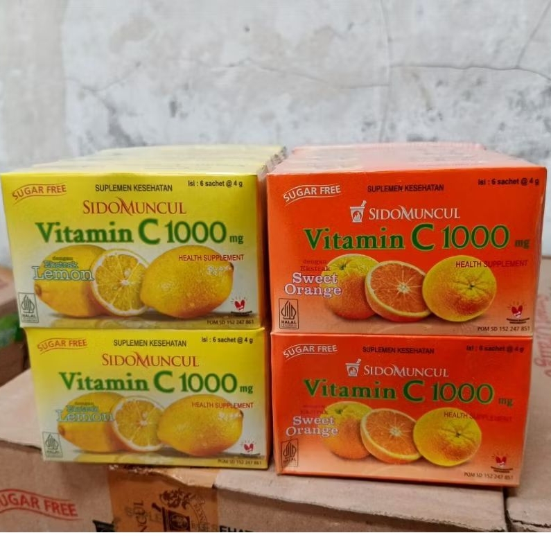 Sidomuncul Vitamin C 1000 mg serbuk 1 Pak Isi 10 Box