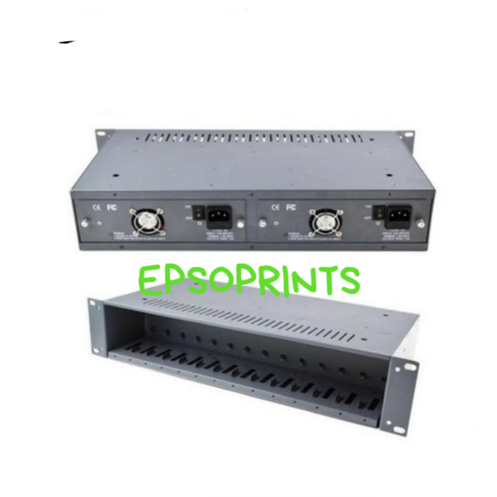 Rack Media Converter HTB 14 Slot Double Power Rackmount Rak Server HTB