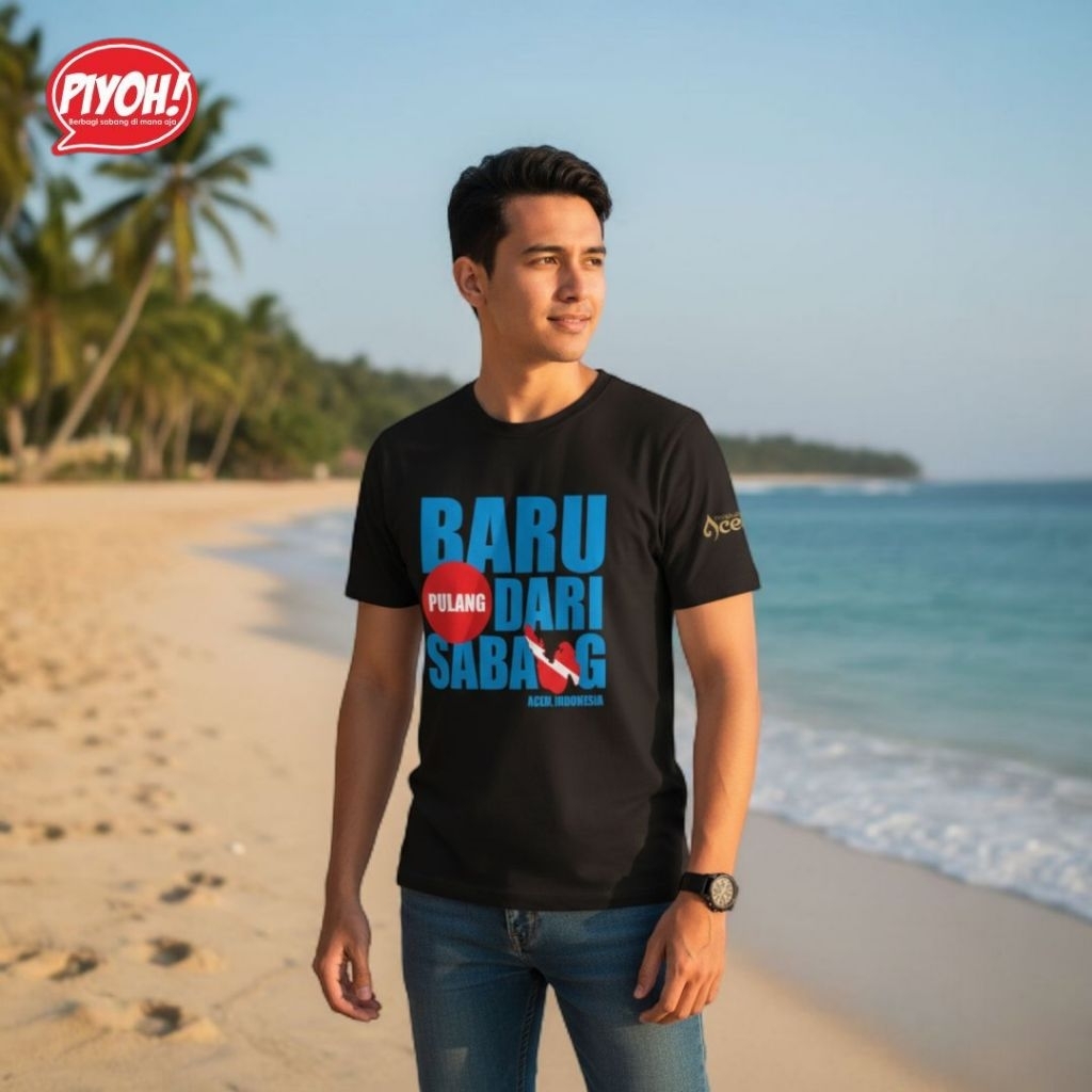 Kaos SABANG - PIYOH - Baru Pulang Sabang (Lengan Pendek) UNISEX