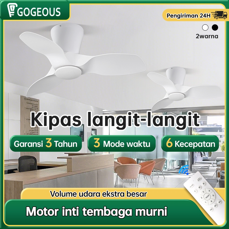 GOGEOUS COD kipas lampu gantung plafon remote 24 INCI lampu kipas angin gantung kipas angin plafon
