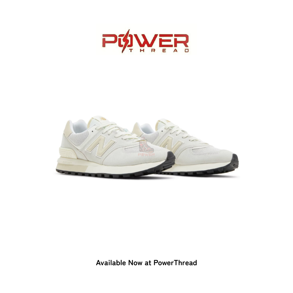 Power Thread - Sepatu NB 574 Legacy Silver Beige Sneakers Authentic