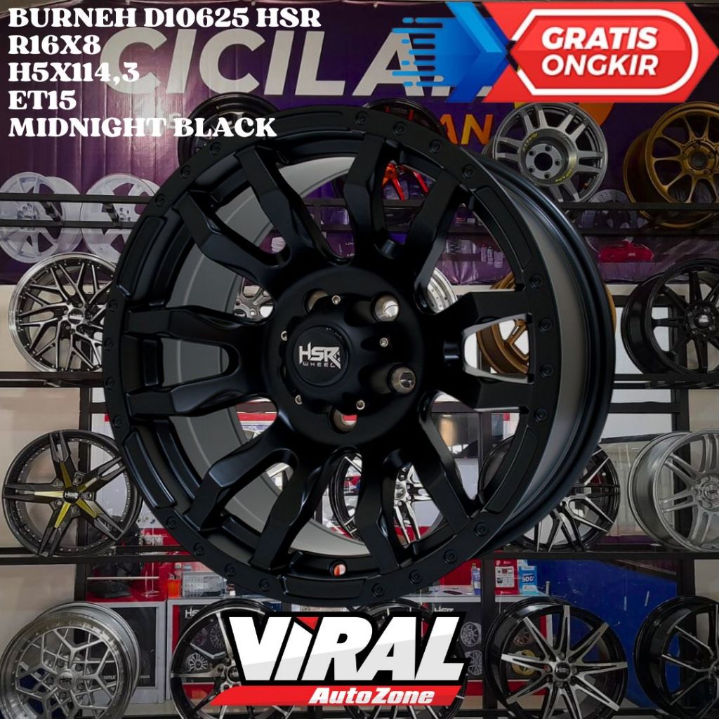 Velg Mobil Ring 16 Model Offroad HSR BURNEH R16 Untuk Hilux, Escape, Innova, Grand Vitara