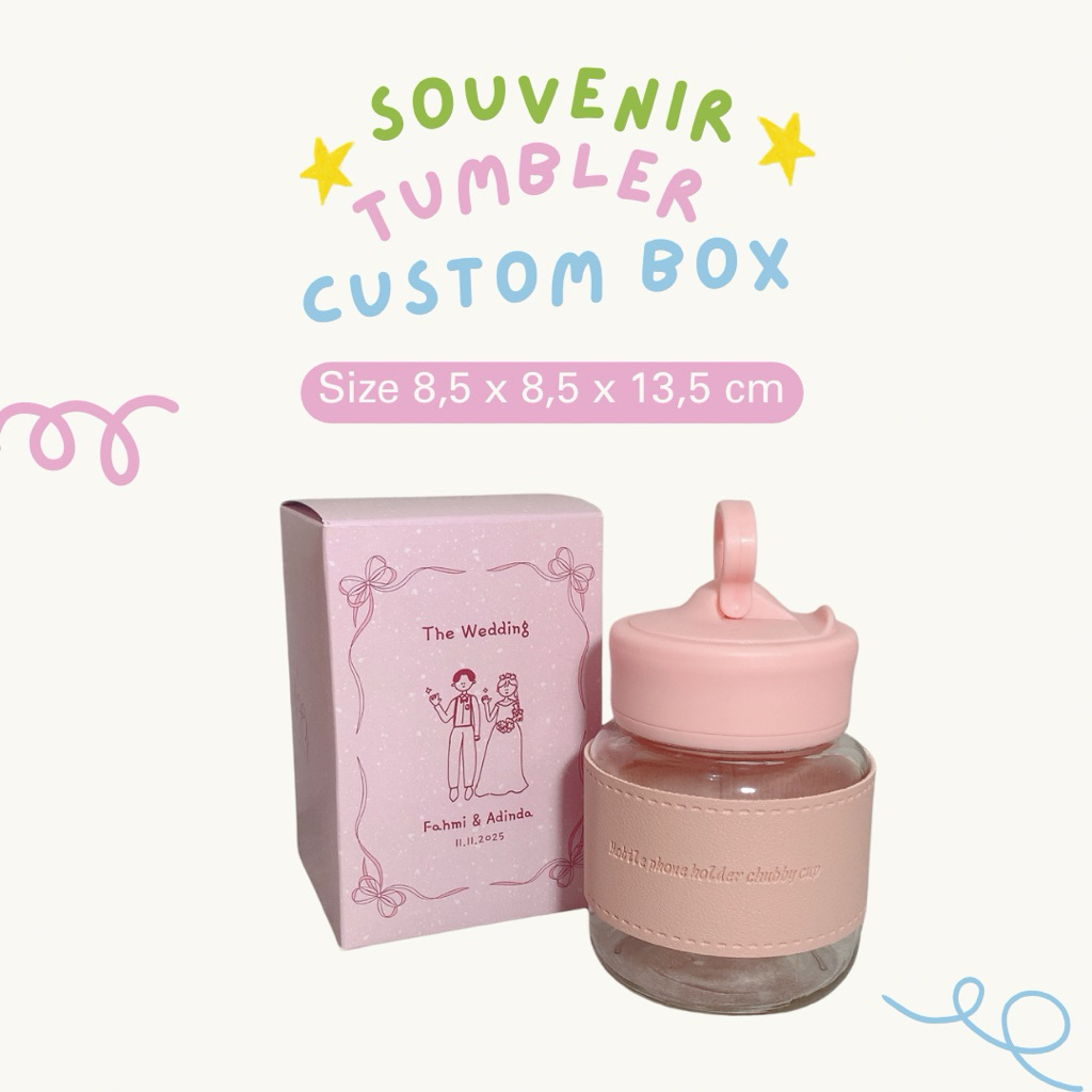 Souvenir Tumbler Kaca Box Custom