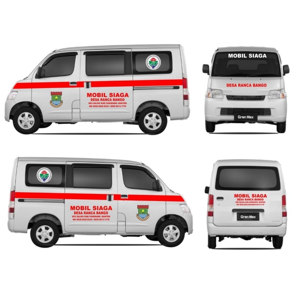 Stiker Mobil Siaga Grand Max Apv custom bahan Menyala