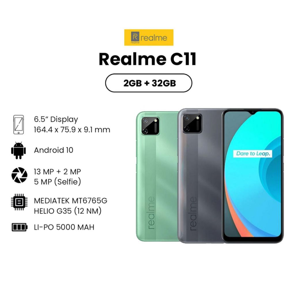 HP REALME C11 2/32 GB - RELMI C11 RAM 2GB ROM 32GB GARANSI RESMI RELMI