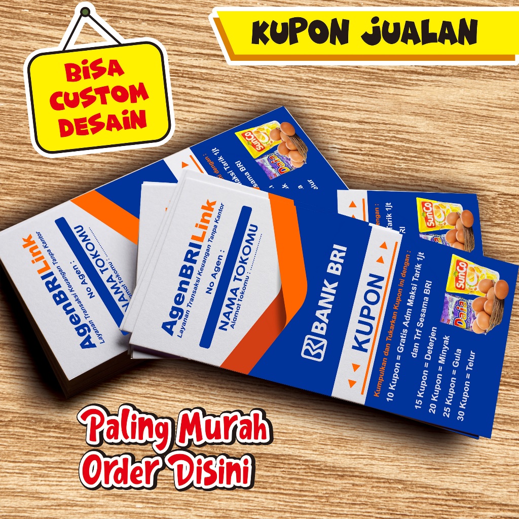 Kupon / Voucher / Hadiah / Kupon Undian / Kupon Jualan / Kartu Agen BRI 002