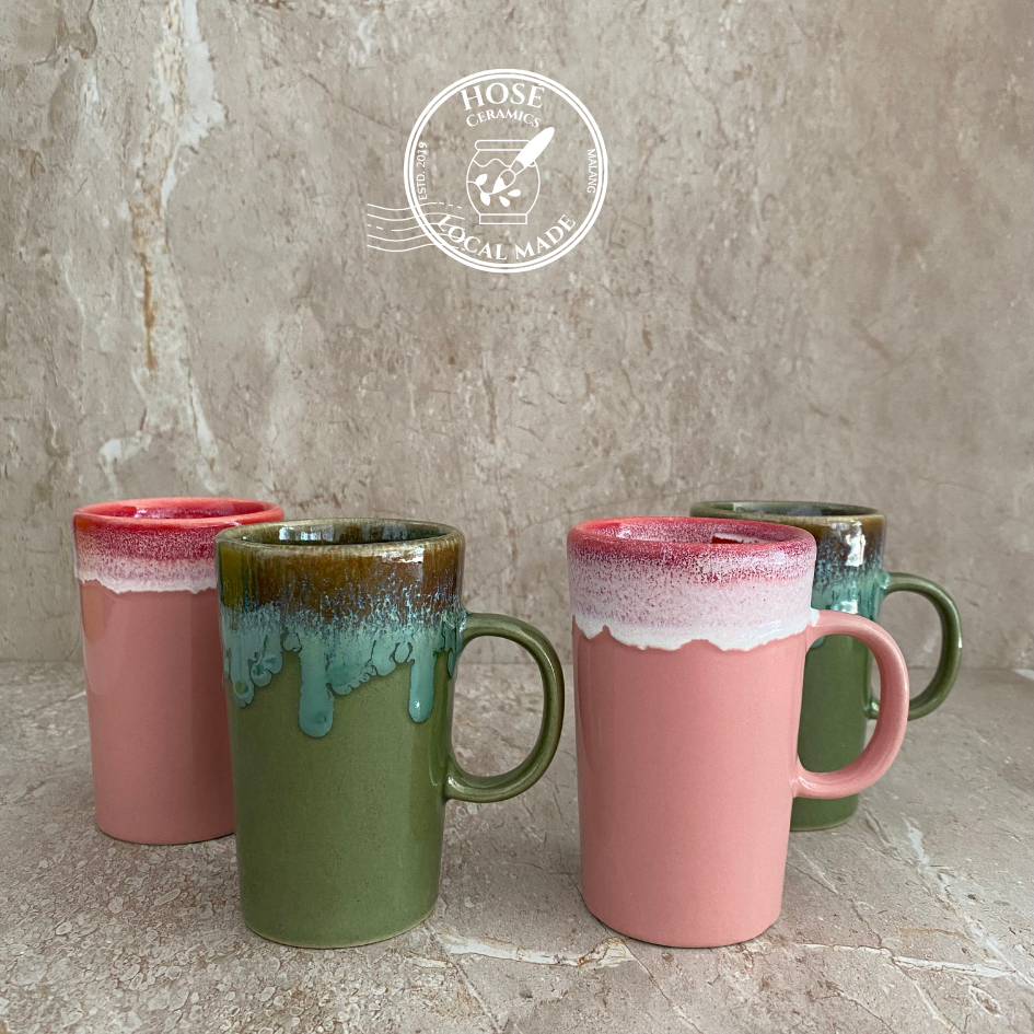 HOSÉ 200 ML CANGKIR RISHE KERAMIK LUMER | CANGKIR GELAS KOPI TEH | BISA CUSTOM WARNA & SABLON