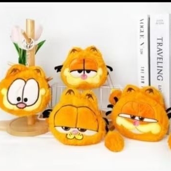 gantungan kunci dompet koin garfield ganci bulu bahan boneka dompet koin uang garfield garfild kucin