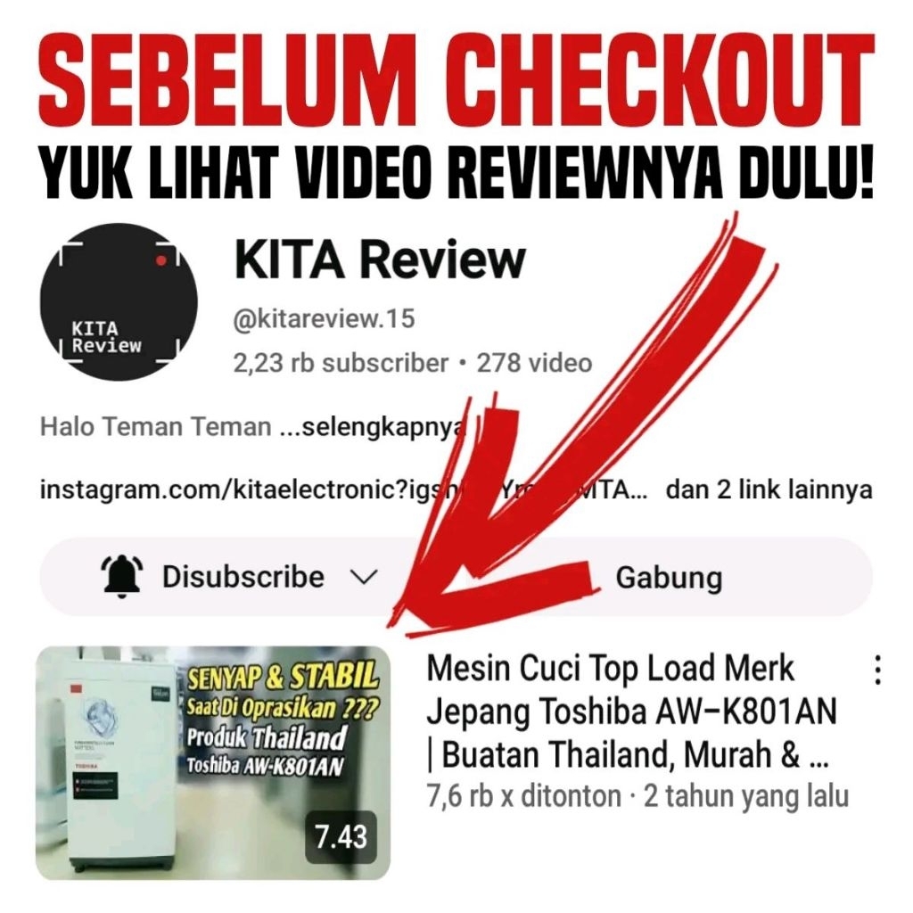 Mesin Cuci TOSHIBA AW-K801AN | Top load 7kg AWK801AN mirip AW-J800AN