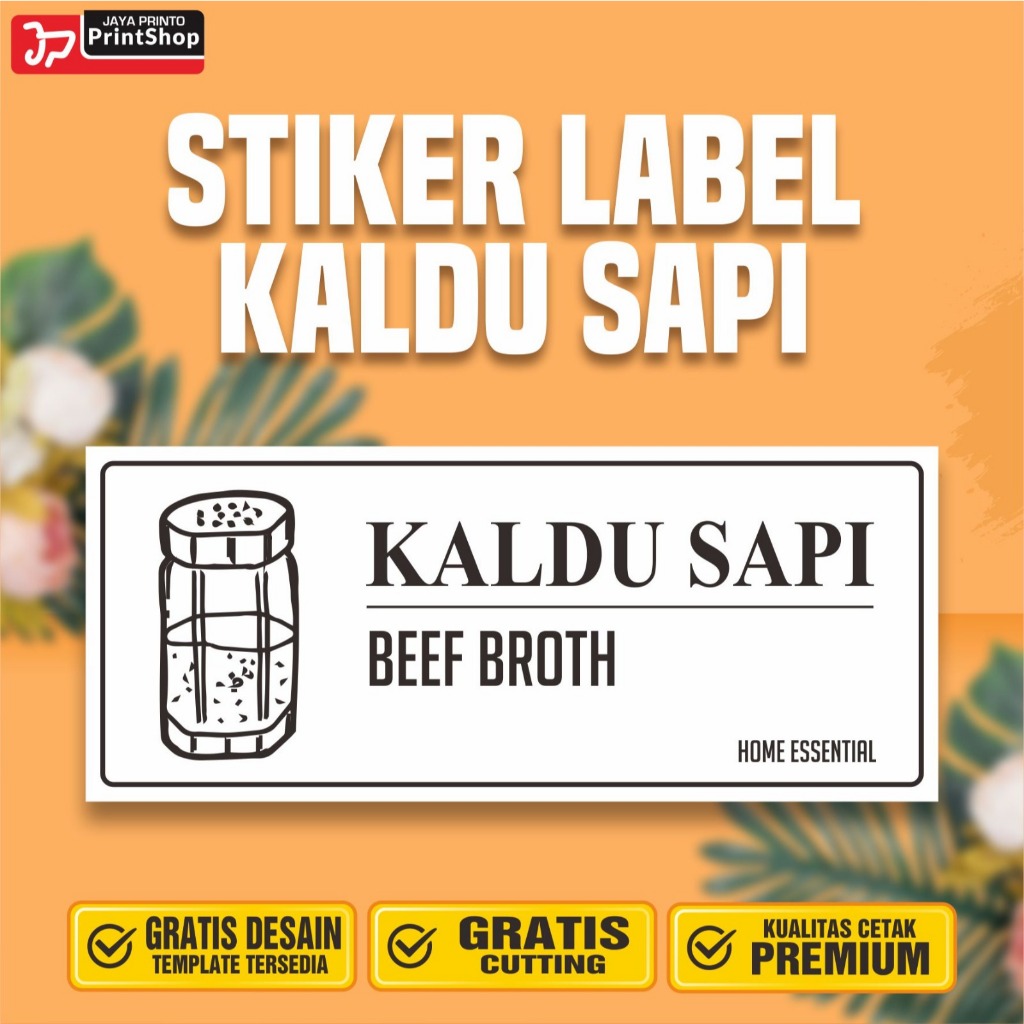 Stiker Label Bumbu Dapur Kaldu Sapi Ready Tahan Air_STICKER