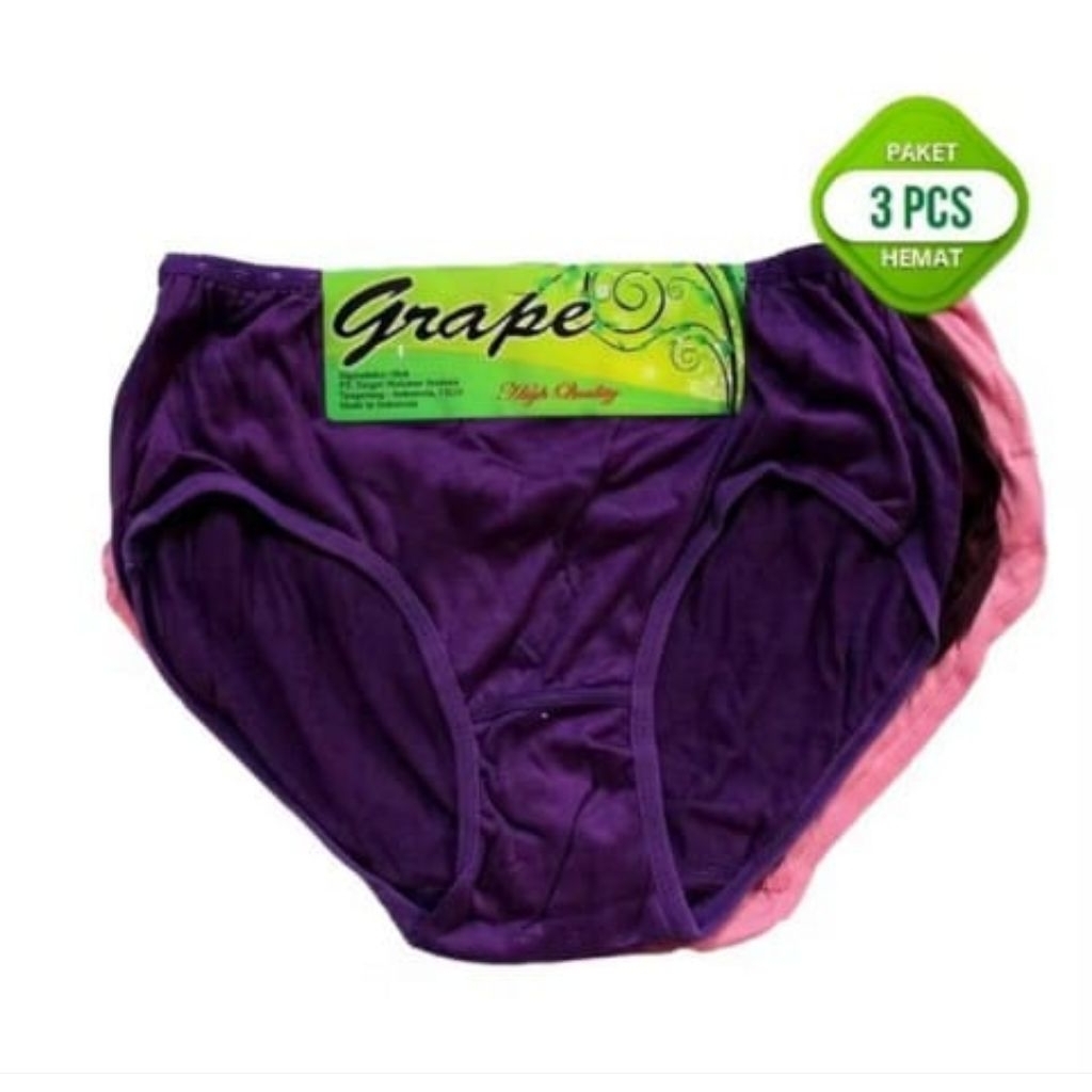 Grape Celana Dalam Wanita Random Isi 3pcs