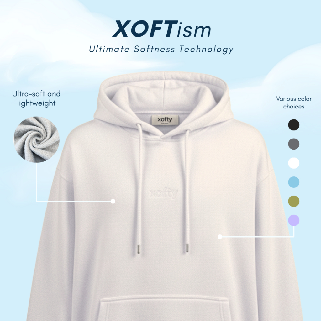 XOFTY Valtari Off White Hoodie - Hoodie Unisex untuk Daily Wear, Hangout & Aktivitas Harian | Xoftis