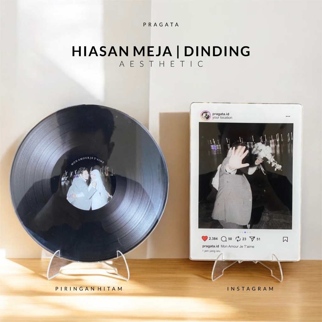 CUSTOM HIASAN MEJA, DINDING AESTHETIC PIRINGAN HITAM / KASET VINTAGE, INSTAGRAM