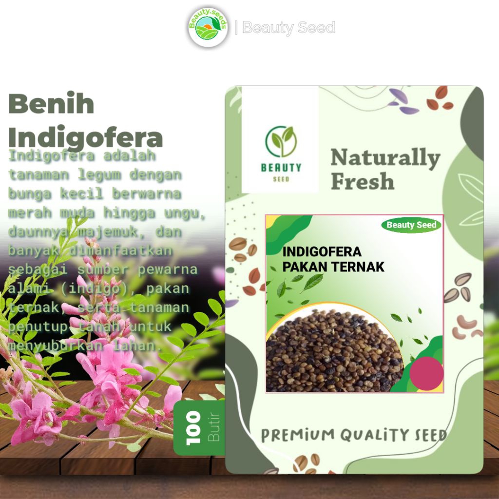 100 Butir Benih Indigofera Pakan Ternak - Benih Indigofera Pakan Ternak Kualitas Super