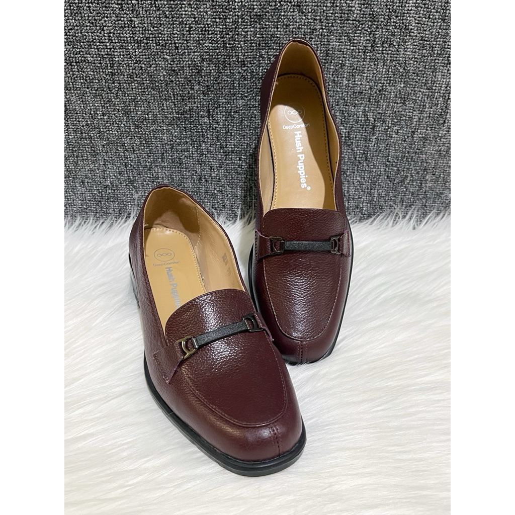 PSPGN.CO | branded hush puppies x2 sepatu kulit wanita pantofel loafer heels slip on formal kerja