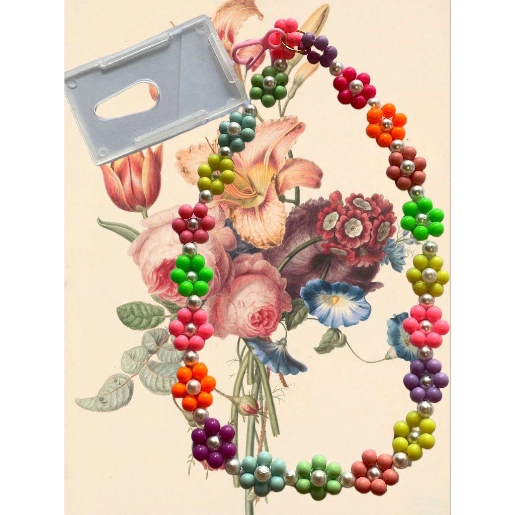 Strap Idcard Daisy/ strap idcard bunga / strap idcard pink / strap idcard candy