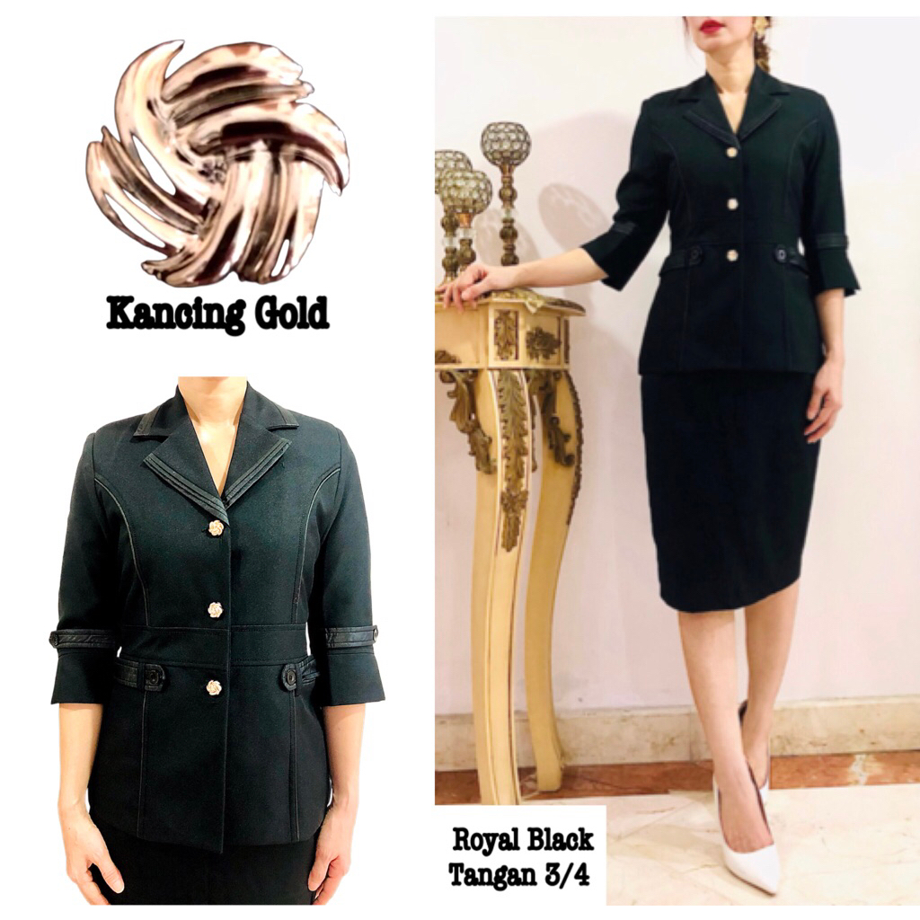 Setelan blazer wanita hitam. BLAZER WANITA HITAM. Set Blazer Hitam Esteela