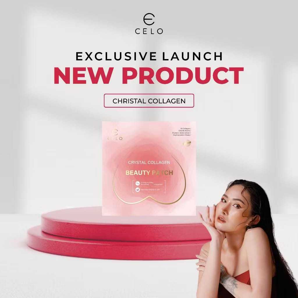 ORIGINAL 100% Ready Stock Celo Crystal Collagen Beauty Patch BPOM Masker Tetong Celo Beaute Celobeau