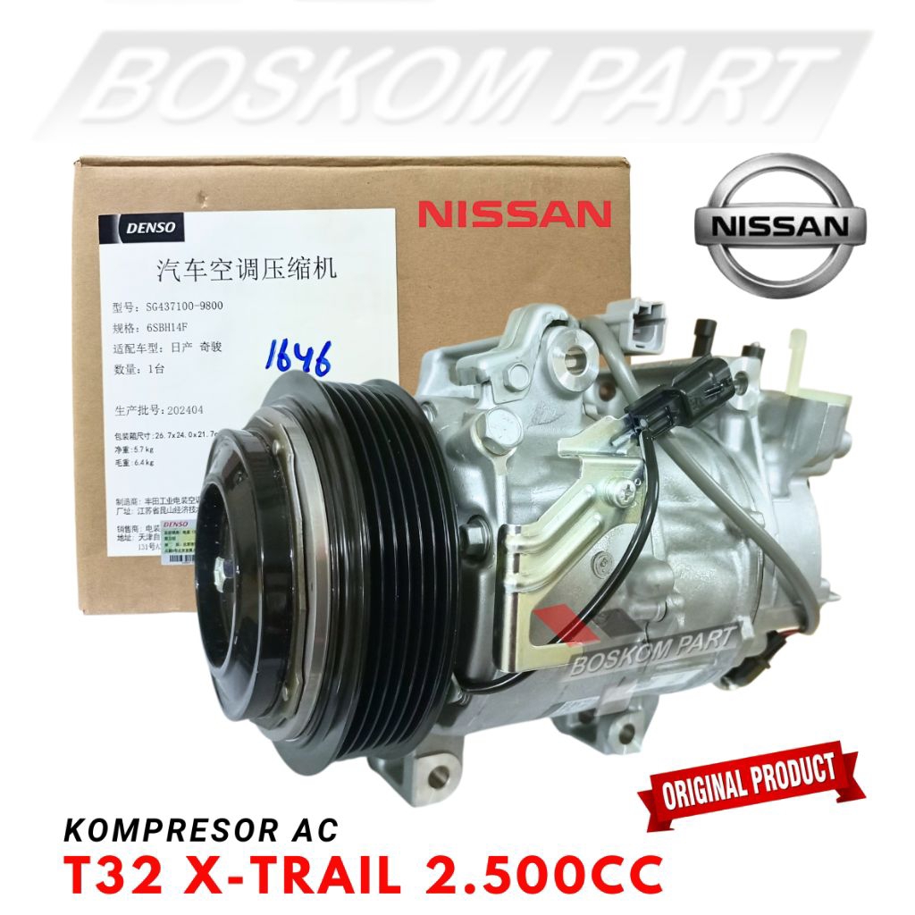 Kompresor Ac Nissan New X-Trail T32 Xtrail T 32 2.500Cc Original Denso