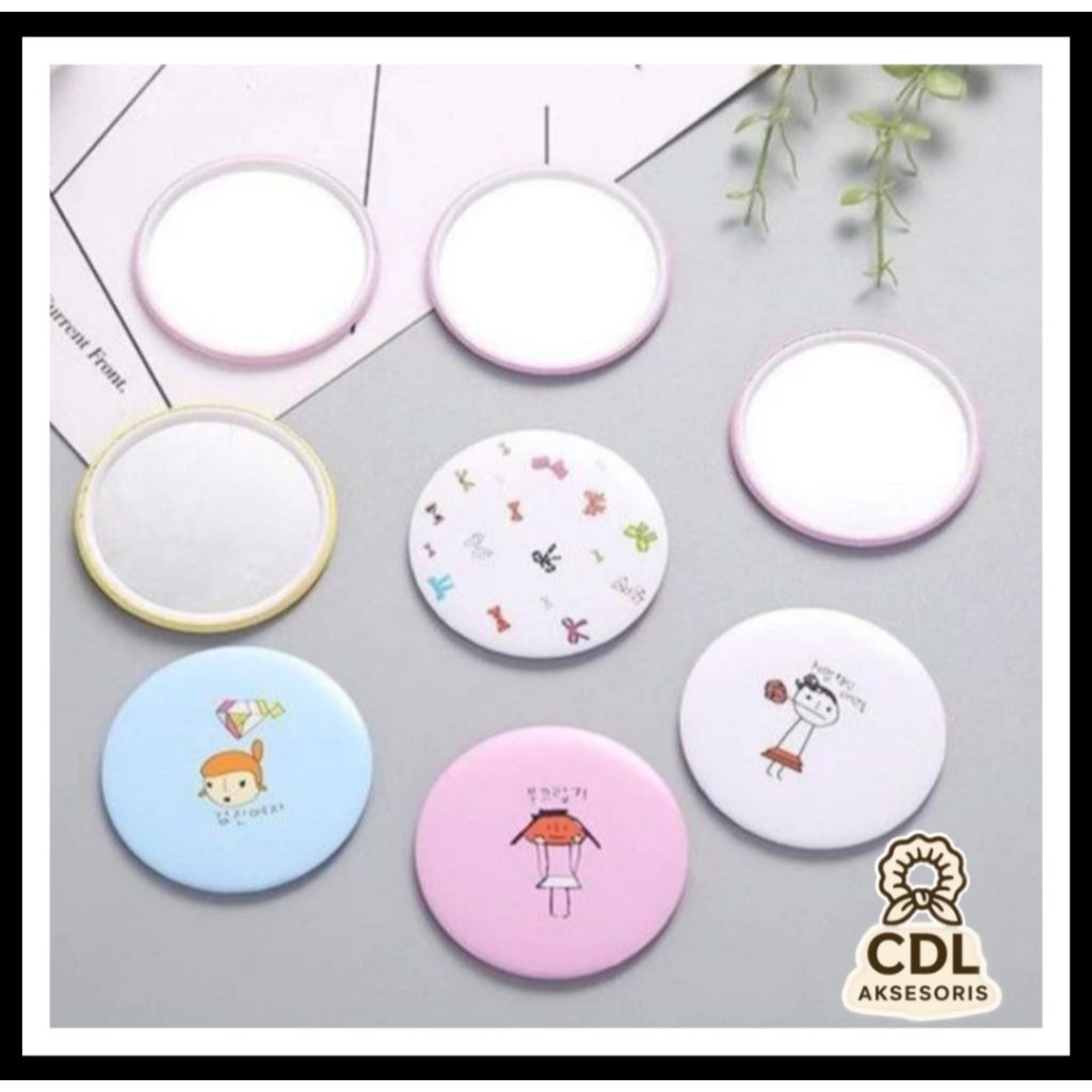 Cermin Kecil Traveling | Cermin Kecil Karakter | Cermin Lucu | Cermin Kecil Serba Guna
