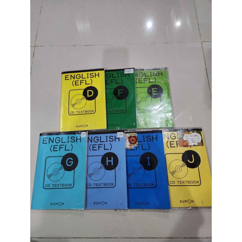 Preloved buku kumon english EFL original CD textbook level D E F G H I J second