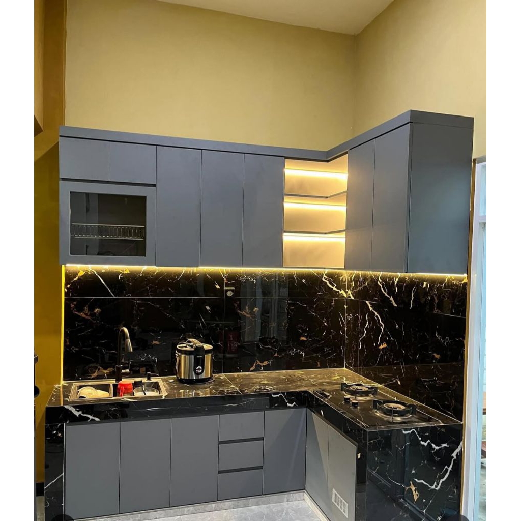 kitchen set dapur HPL atas bawah