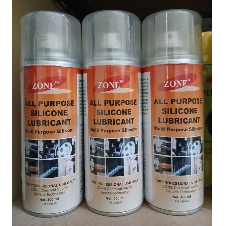 SILICONE SPRAY ZONE 400ML PENGILAP BAHAN LOGAM KARET PLASTIK ZONE
