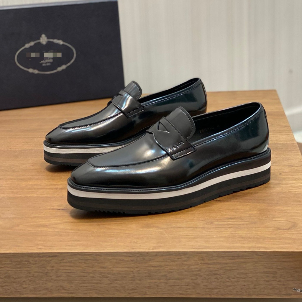 sepatu loafers pria formal casual branded vip / sepatu loafers pria hitam glosy