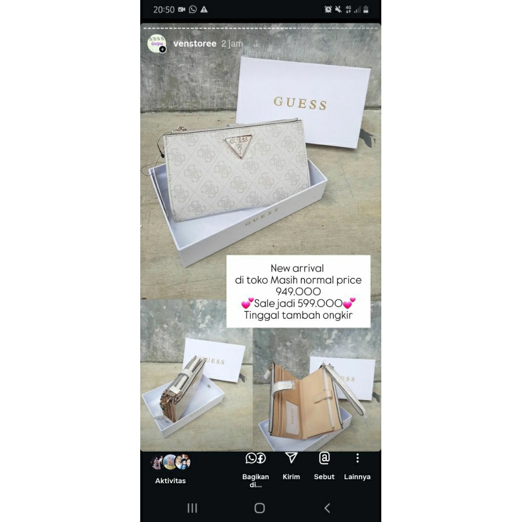 dompet guess/dompet perempuan/guess tas