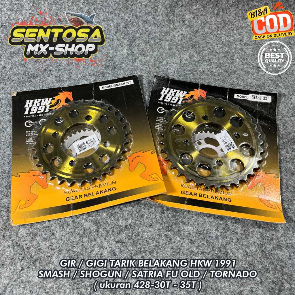 GEAR / GIR BELAKANG 428 SEPUHAN SMASH/SATRIA 2TAK/SHOGUN/FU OLD/TORNADO 30T/31T/32T/33T/34T/35T HKW
