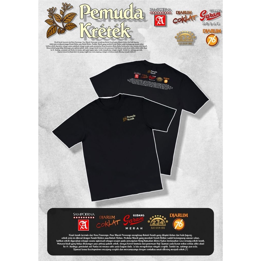 kaos distro rokok kretek pemuda kretek