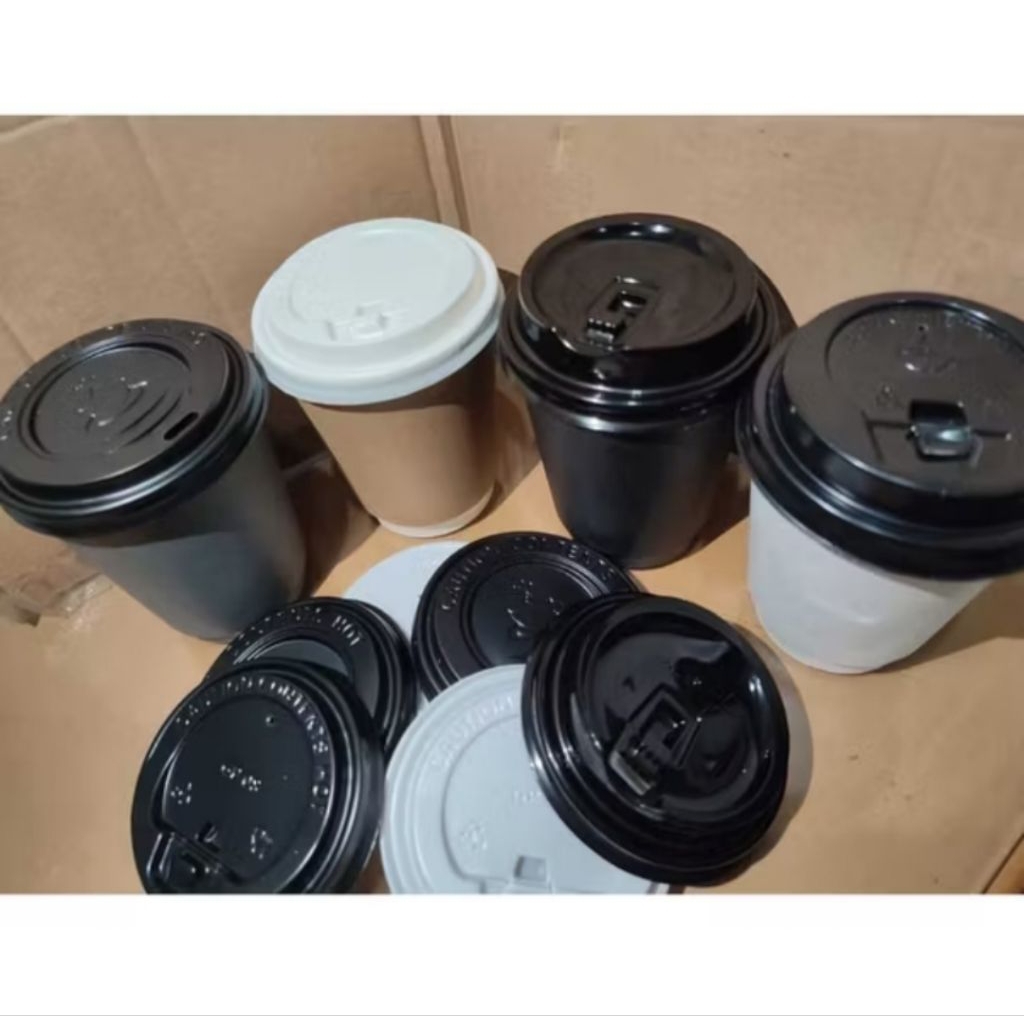 [1Dus] Tutup Paper Cup Kopi/ Lid Paper Cup 4oz, 6,5oz, 8oz