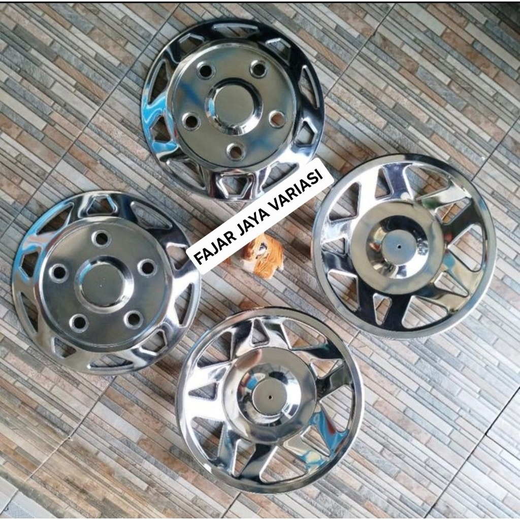 WHELL DOP TRUCK CANTER RING 16 LUBANG BAUT 6 MOTIF KOTAK DEPAN - BELAKANG