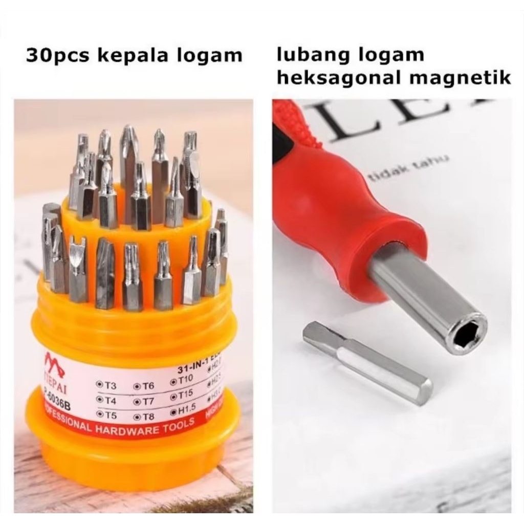 obeng set 31in1 / obeng multifungsi / obeng serbaguna / obeng set