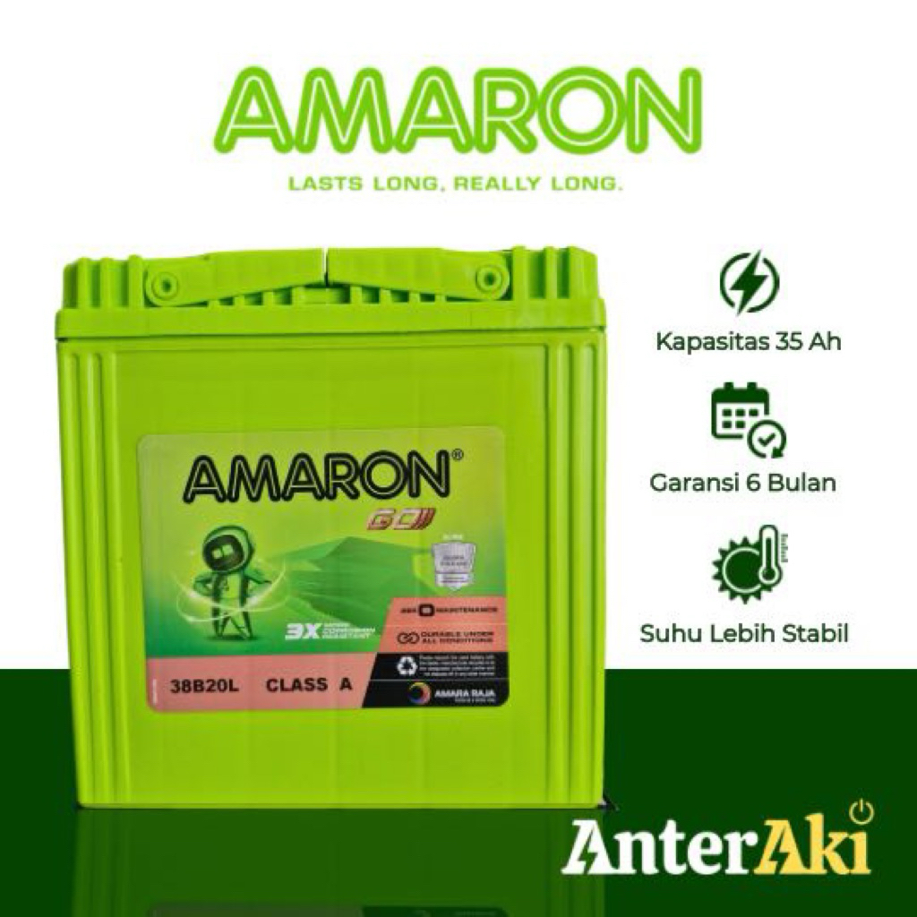 AMARON GO NS40ZL Aki Mobil Raize Rocky - Accu Kering 38B20L (35Ah)