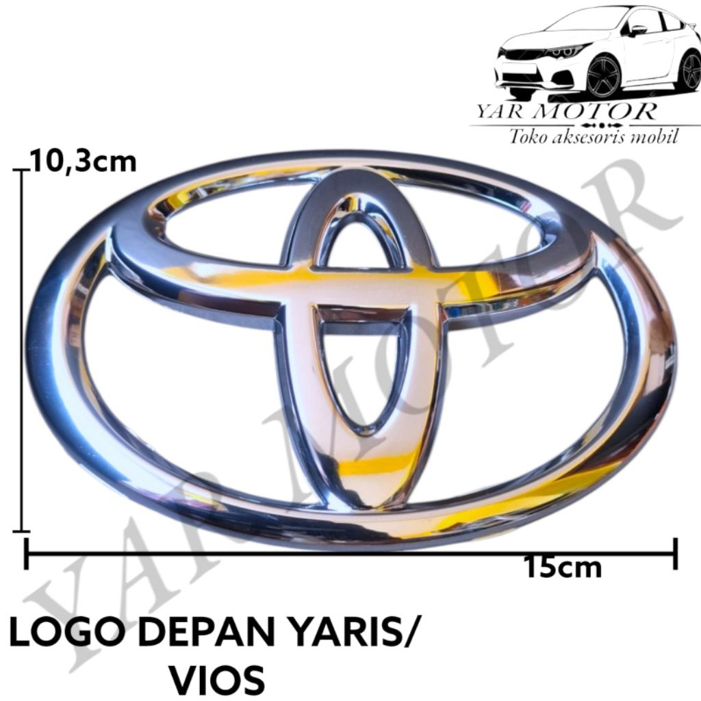 LOGO GRIL DEPAN TOYOTA VIOS YARIS ORIGINAL LOGO BUMPER DEPAN TOYOTA VIOS YARIS 2006-2012 ORIGINAL