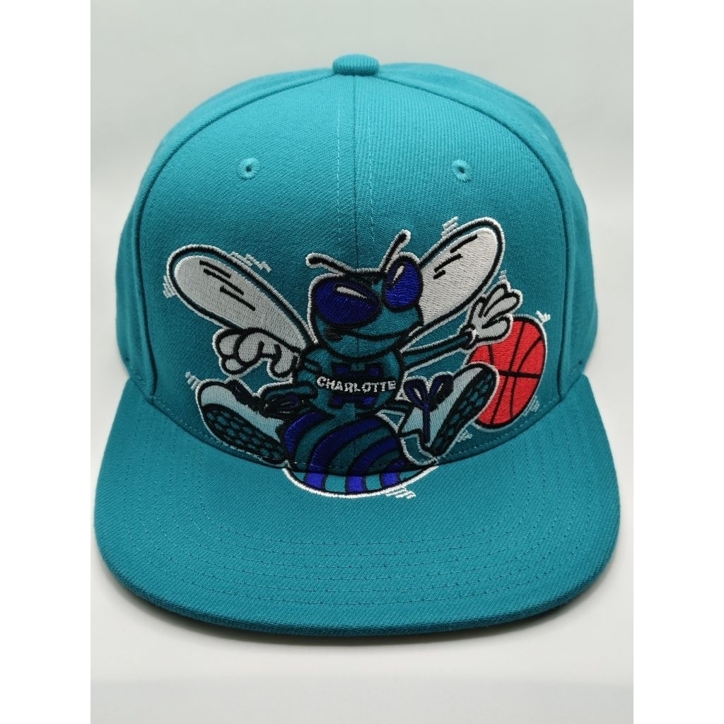 Topi Mitchell & Ness original (bukan new era) x NBA Charlotte Hornets "Big Logo"