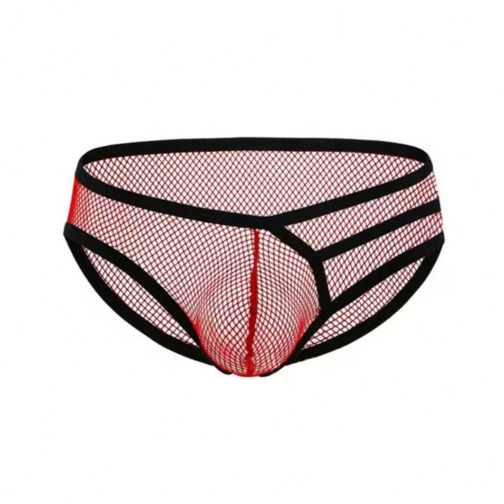 CELANA DALAM PRIA BRIEF MOTIF JARING JALA TRANSPARAN