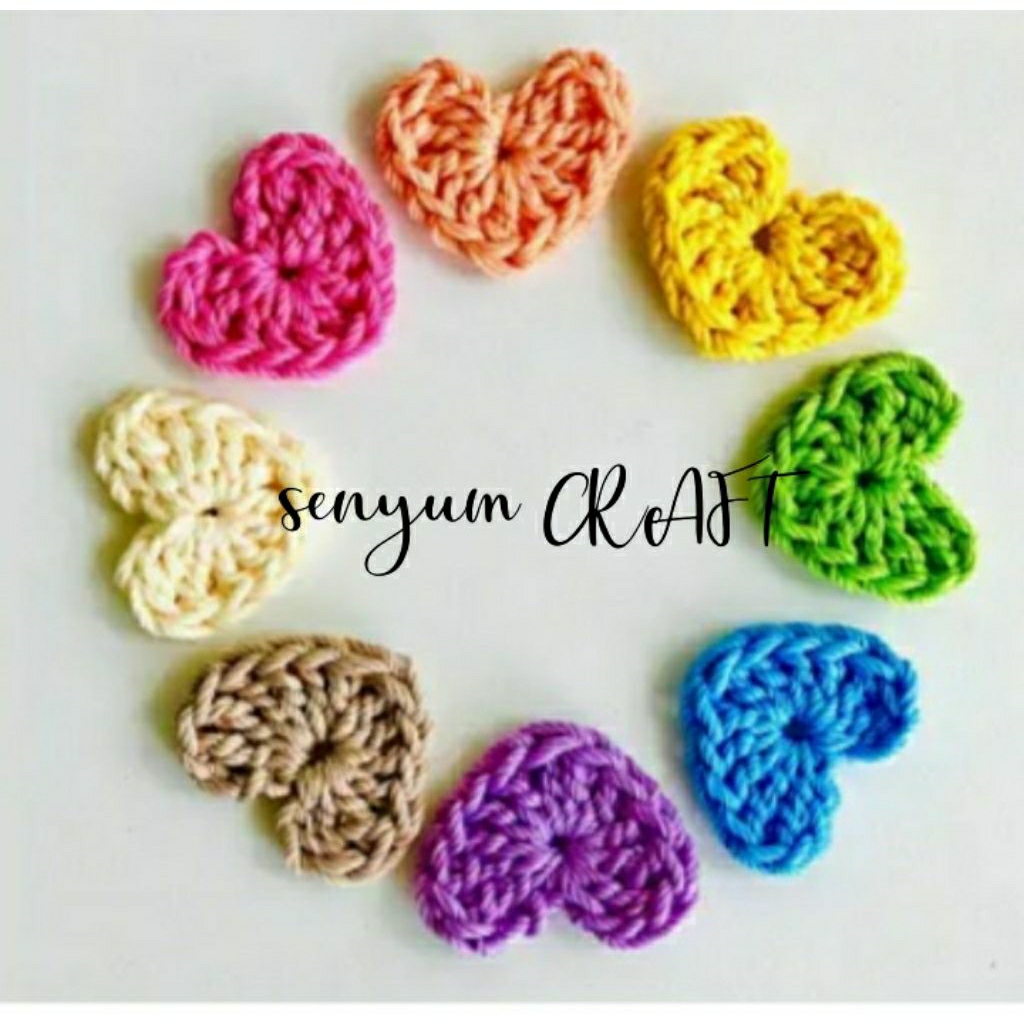 aplikasi rajut love/aplikasi rajut hear