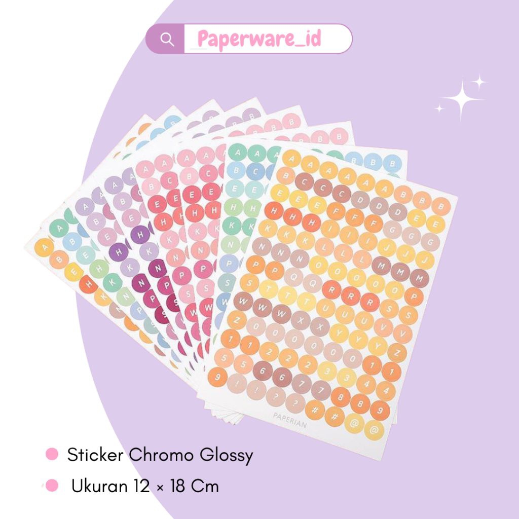 stiker alphabet warna pastel / stiker alfabet aesthetic / stiker huruf alphabet