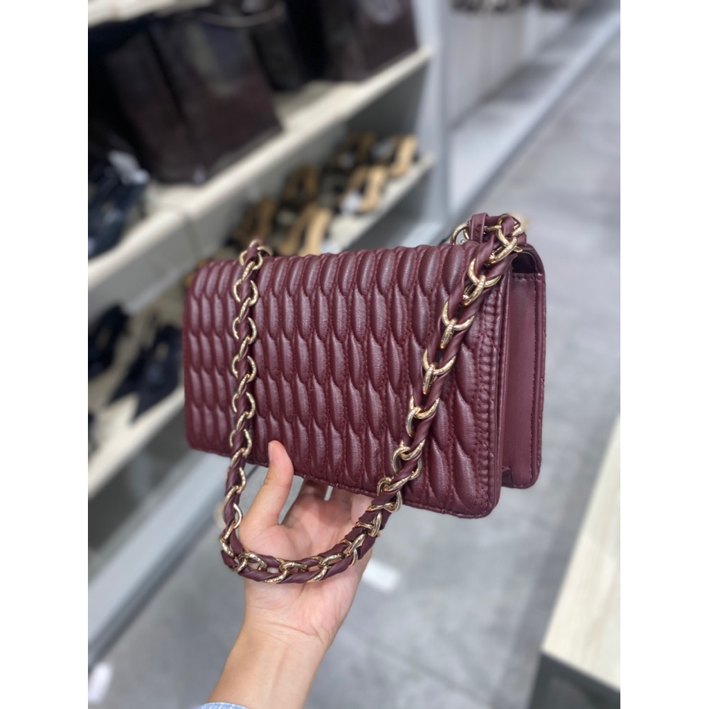 Tas H&M Shoulder Burgundy Original 100%