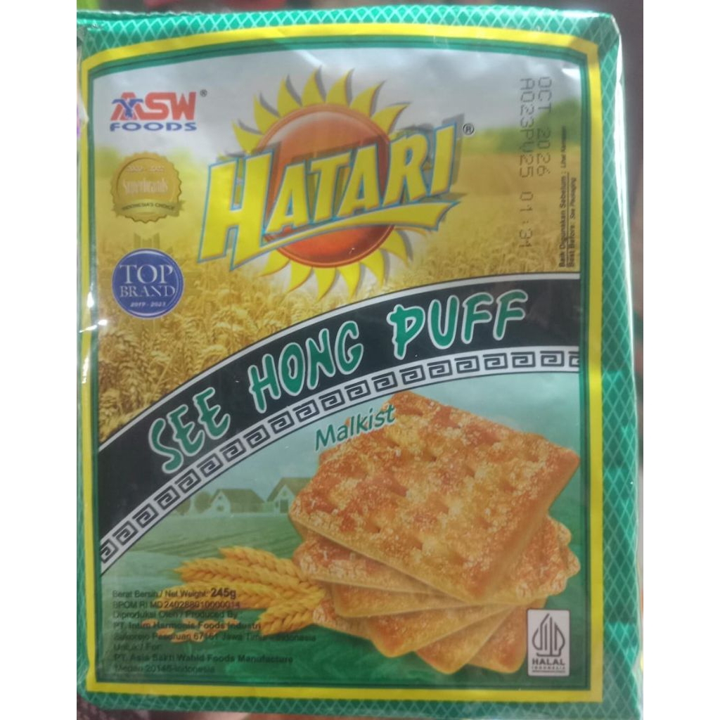 Malkist Hatari See Hong Puff 245gr Malkist Crackers, Rasa Original, Cream Kelapa, Margarin