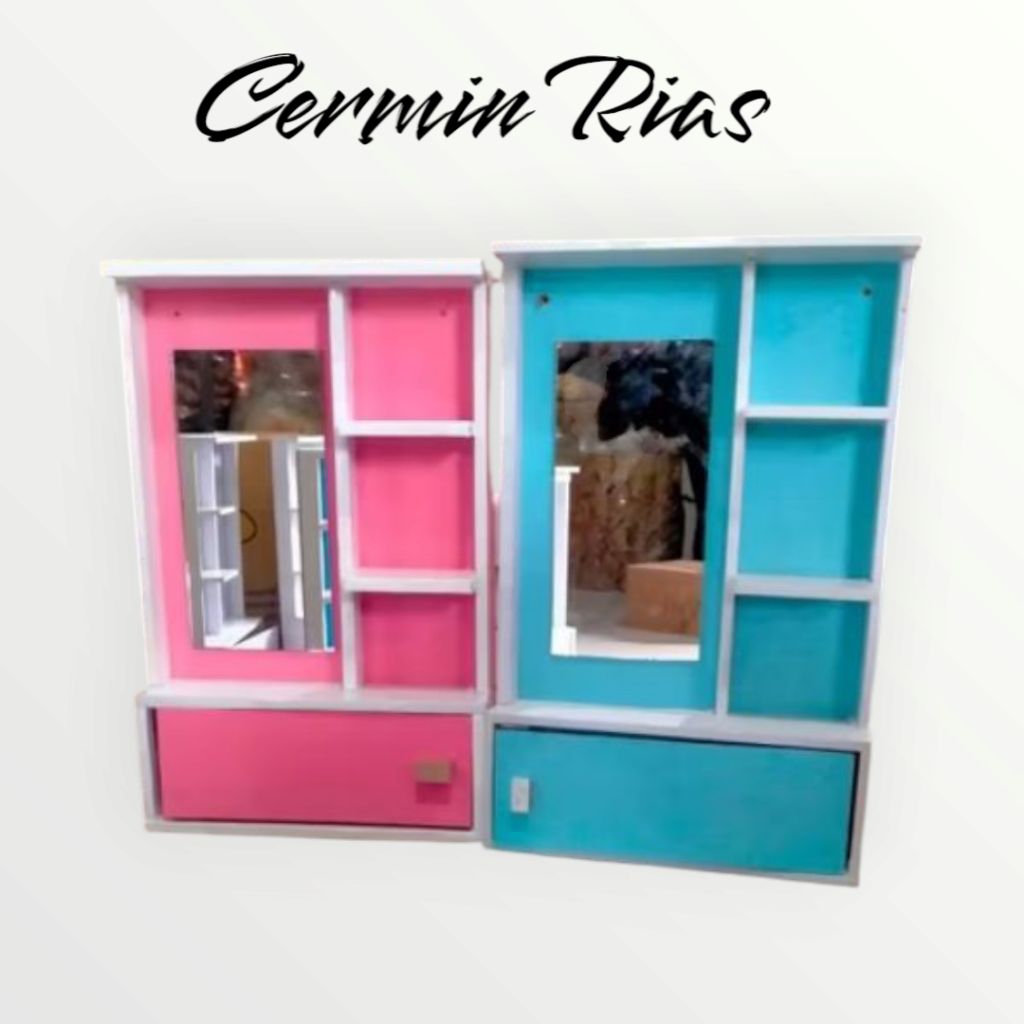 CERMIN RIAS MINIMALIS/RAK KOSMETIK GANTUNG/RAK RIAS GANTUNG