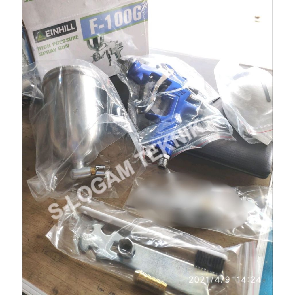 Paint Spray Gun F100/ Semprot Cat F-100 G Tabung Atas 400CC EINHILL