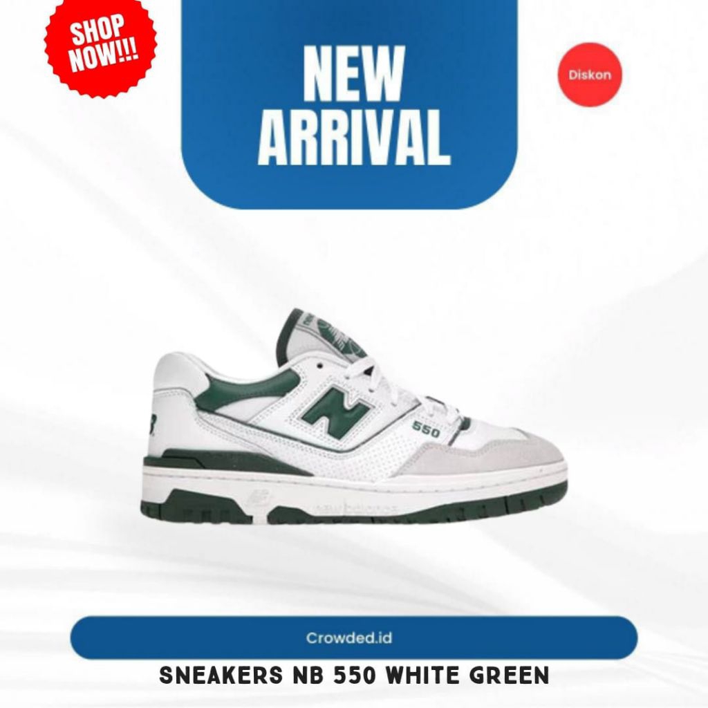 (CROWDED) Sneakers NB 550 White Green