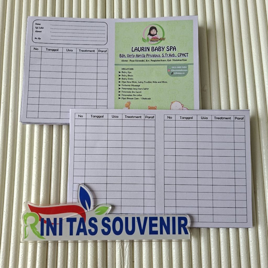 KARTU BABY SPA KARTU REKAM MEDIS KARTU KUNJUNGAN