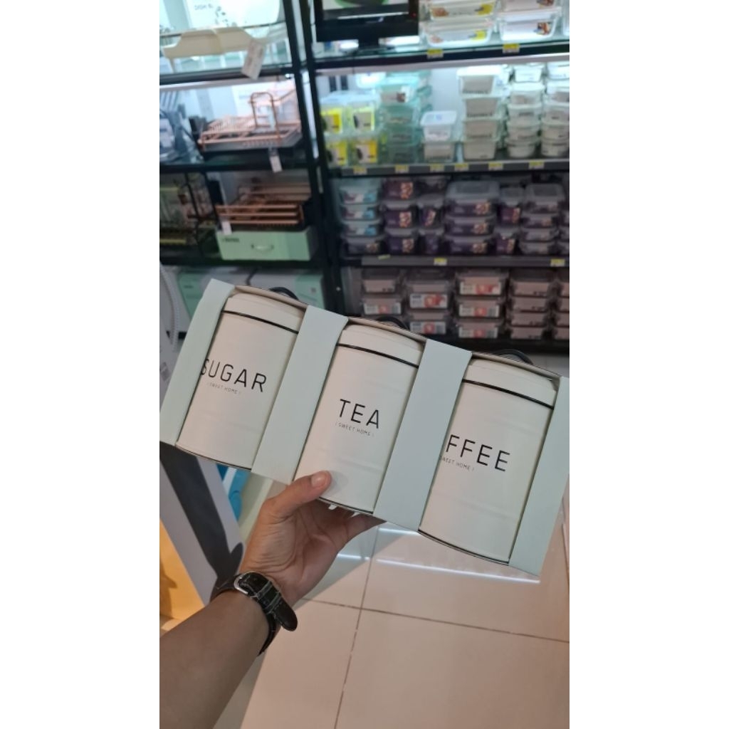 INFORMA Toples Kaleng/Canister set isi 3/toples gula kopi teh