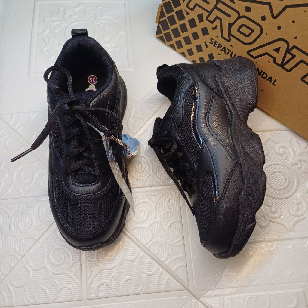 Sepatu sekolah pro att anak tali lip 504 & Cml 052